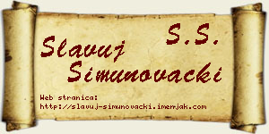 Slavuj Šimunovački vizit kartica